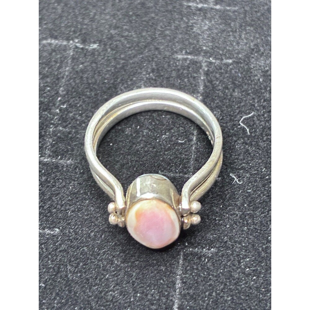 Pink and blue opal sterling silver ring size 8. Excellent condition, like new.